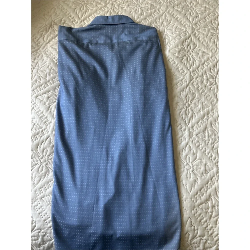 Banana Republic Camden Fit No-Iron Slim Fit Tailored Blue Dot Shirt Men's S NWT